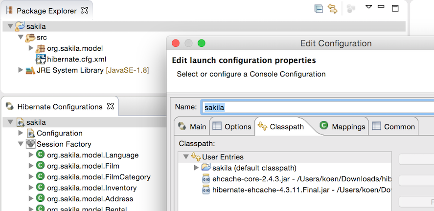 add to configuration classpath