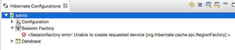 session factory error