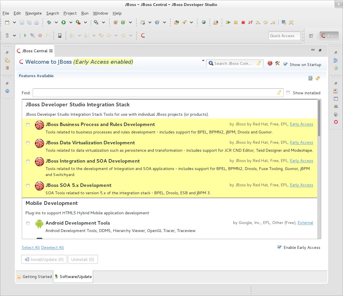 JBoss Central Early Access