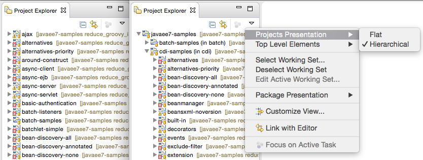 Flat vs Hierarchical projects