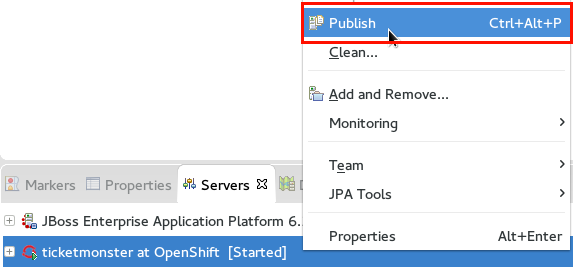 publish to openshift
