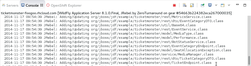 rebel updating openshift