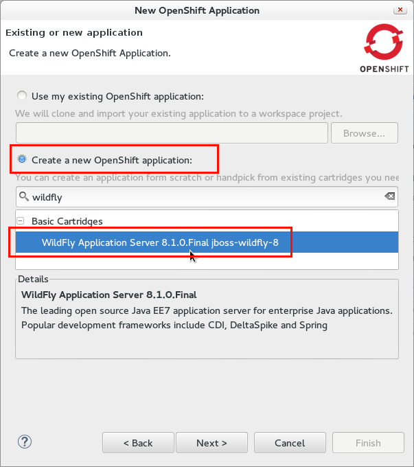 wildfly8 application