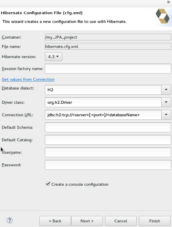 Create a New cfg.xml File