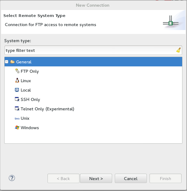 Connection Options for a New Host