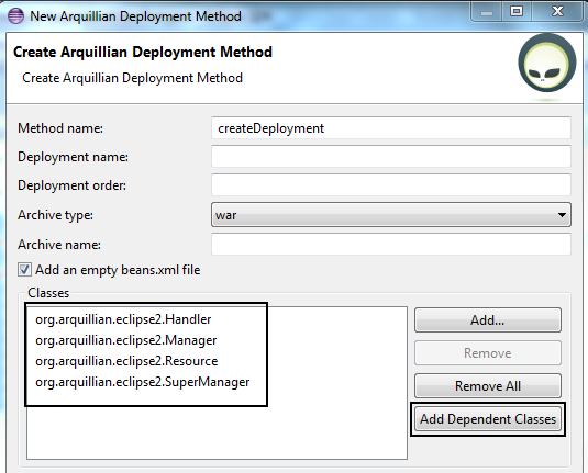 dependentClasses