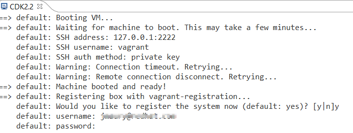 cdk terminal asks for password