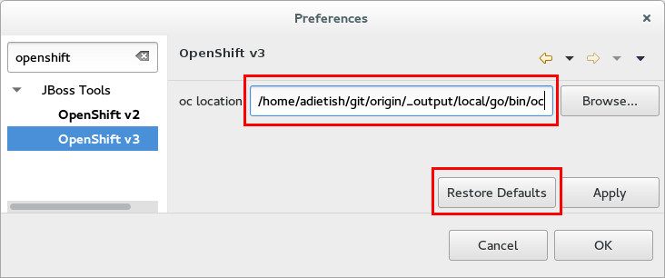 port forwarding preferences